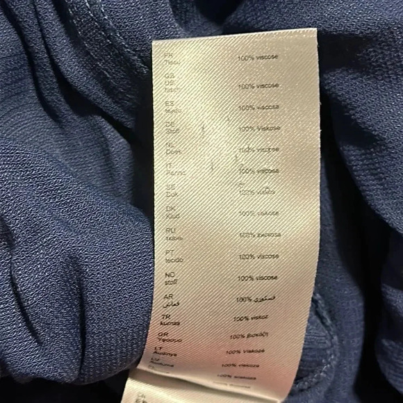 Maje Dress Blue Realiste Crape Shift Dress Size Small - Picture 15 of 16